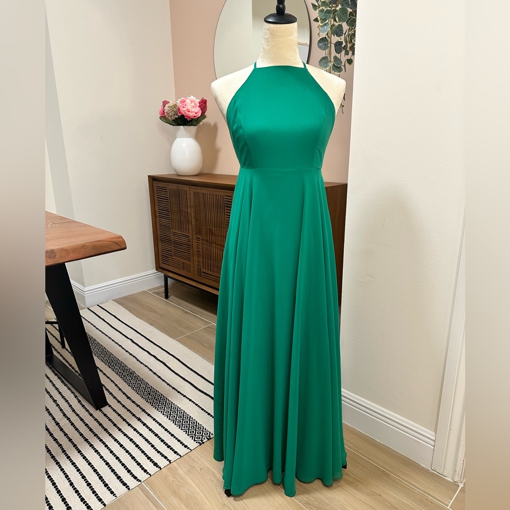 Lulu’s Green Backless Gown XS